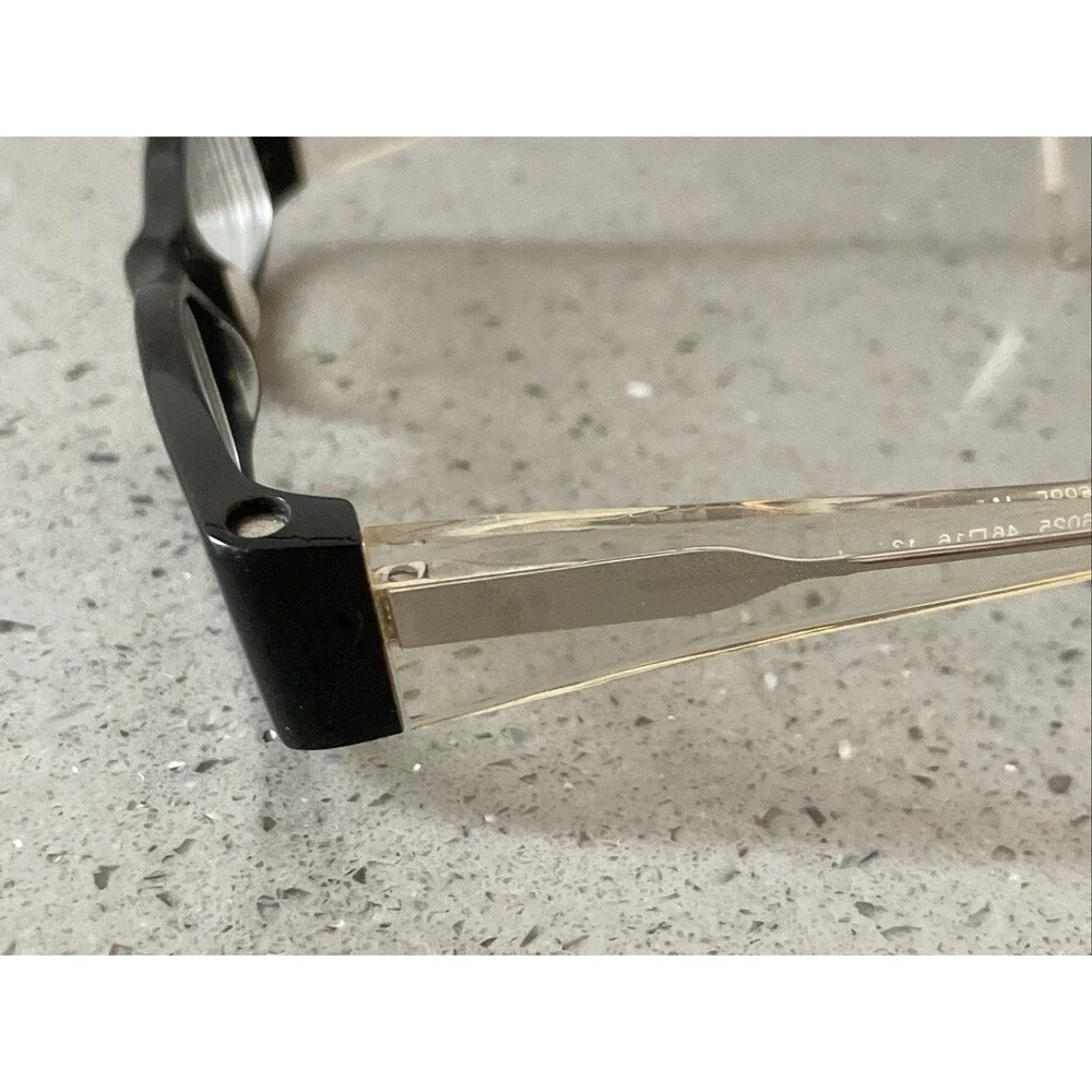 EASYCLIP EYEWEAR P6025 Eyeglasses Frames ONLY 46-16-130 Black Flex Hinge